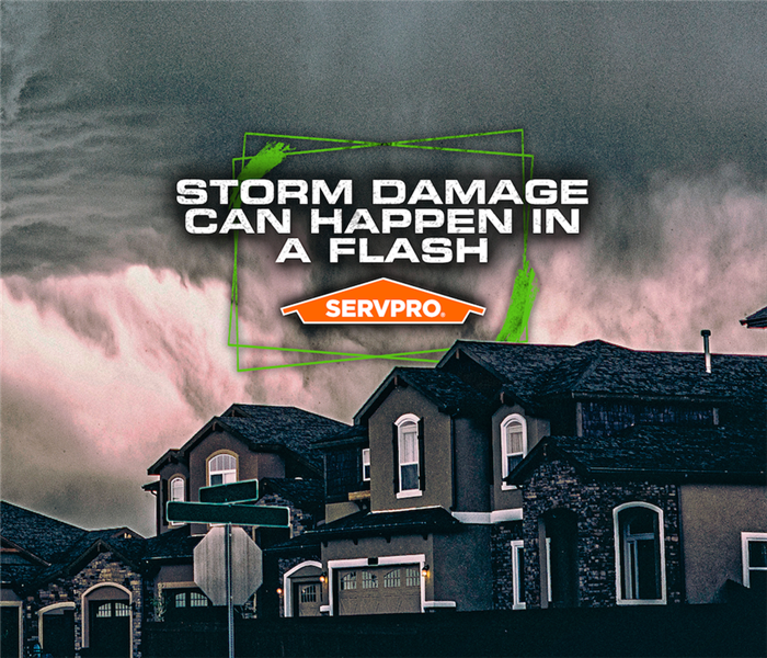 SERVPRO storm damage sign