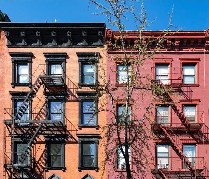 Colorful old apartment building in the East Village of Manhattan in New York City